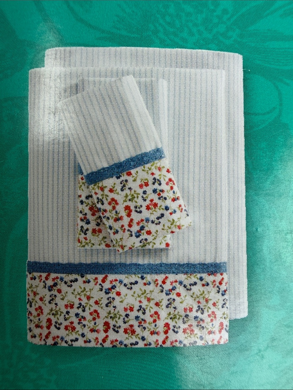FULL The Pioneer Woman Wildflower Toss Stripe Cotton Percale Sheet Set Full Size